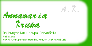 annamaria krupa business card