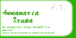 annamaria krupa business card